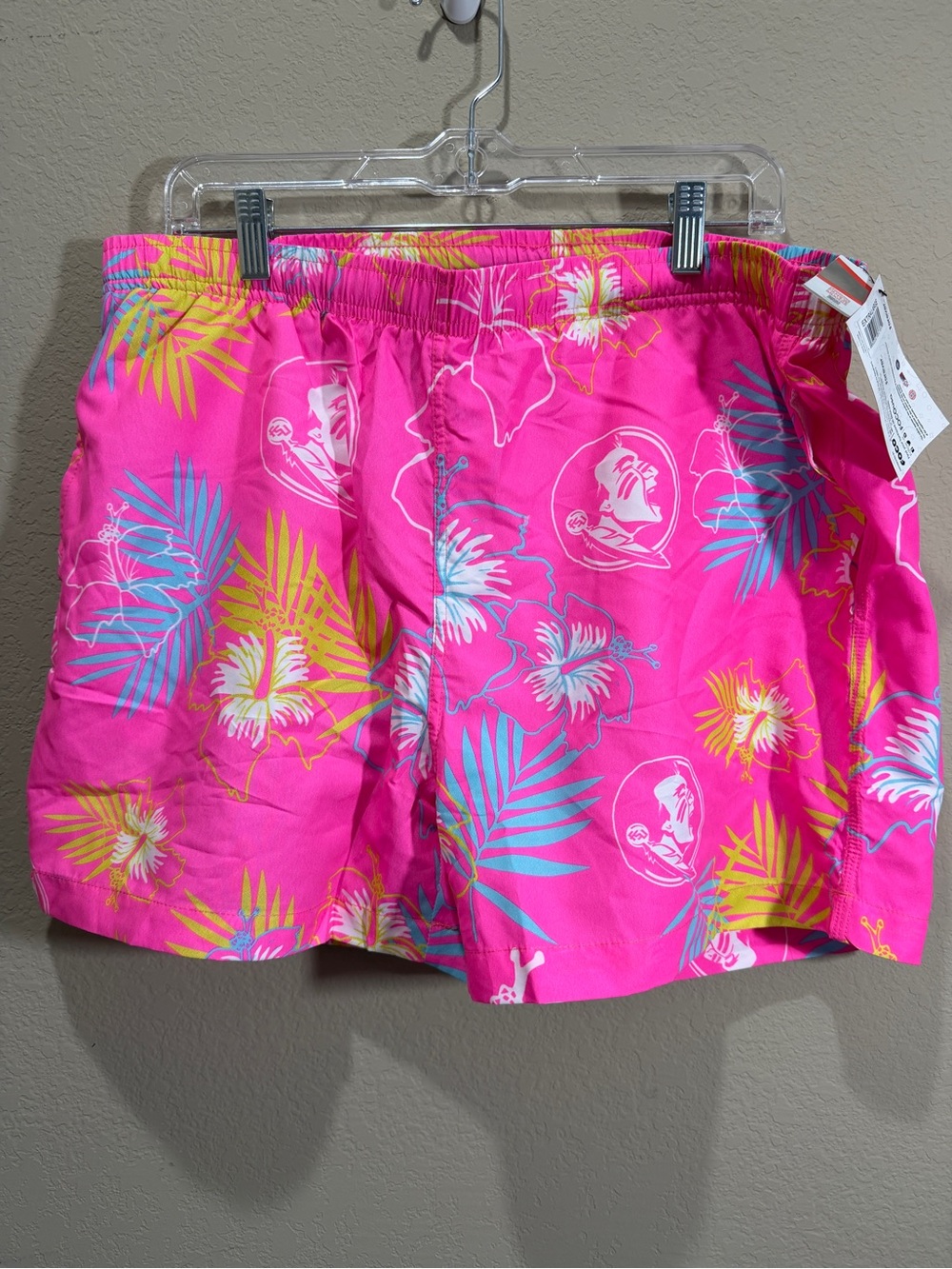 NWT Foco Florida State Seminoles Hawaiian Swim Trunks Shorts Pink XL